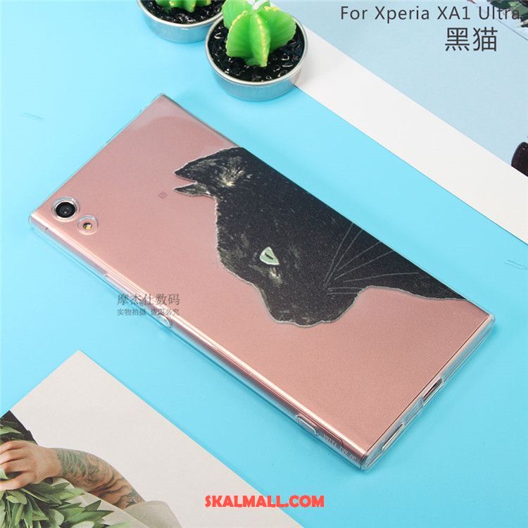 Sony Xperia Xa1 Ultra Skal Skydd Transparent Rosa Slim Mjuk Billig