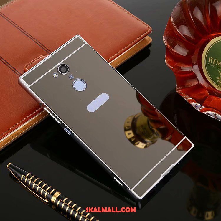 Sony Xperia Xa2 Ultra Skal Spegel Guld Mobil Telefon Metall Frame Billigt
