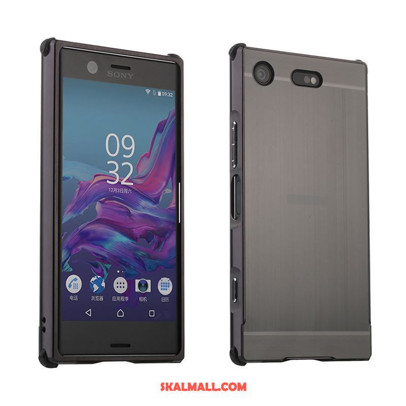 Sony Xperia Xz1 Compact Skal Trend Metall Hård Grå Frame Till Salu