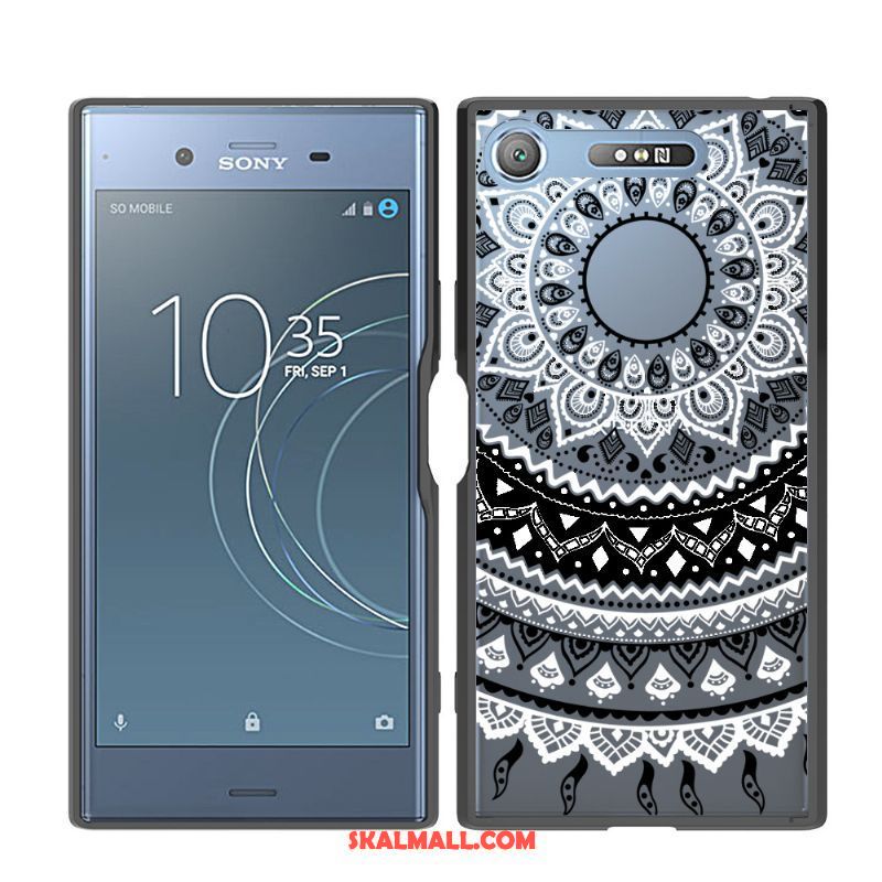 Sony Xperia Xz1 Skal Fallskydd Rosa Tryck Mobil Telefon Silke Fodral Billig