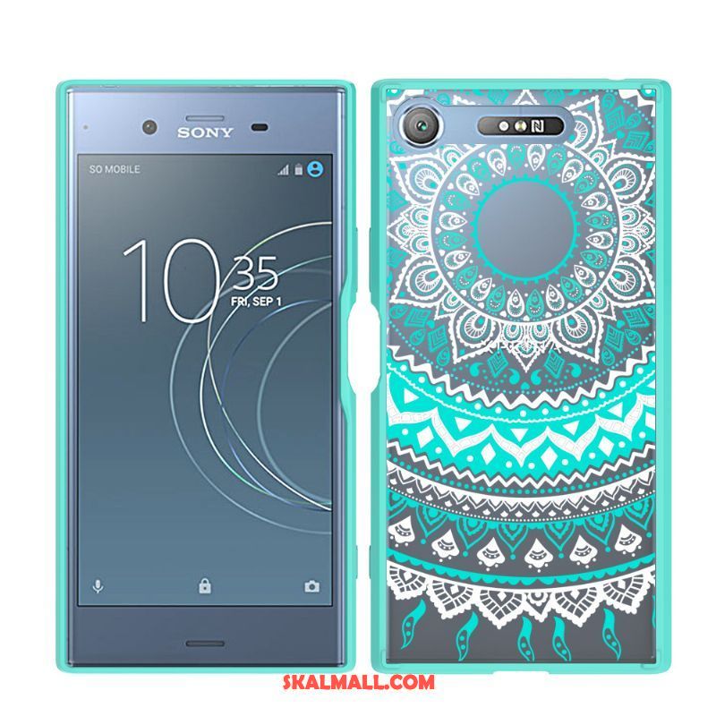 Sony Xperia Xz1 Skal Fallskydd Rosa Tryck Mobil Telefon Silke Fodral Billig