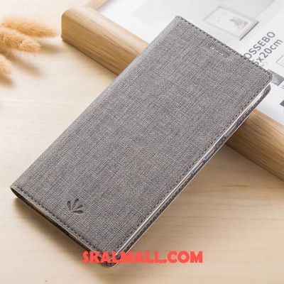 Sony Xperia Xz2 Compact Skal Nubuck Röd Fallskydd Mjuk Läderfodral Fodral På Rea