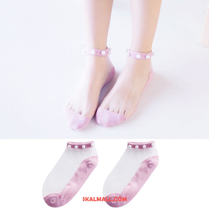 Strumpor Dam Nylonstrumpor Tunn Mörkt Korta Transparent Butik