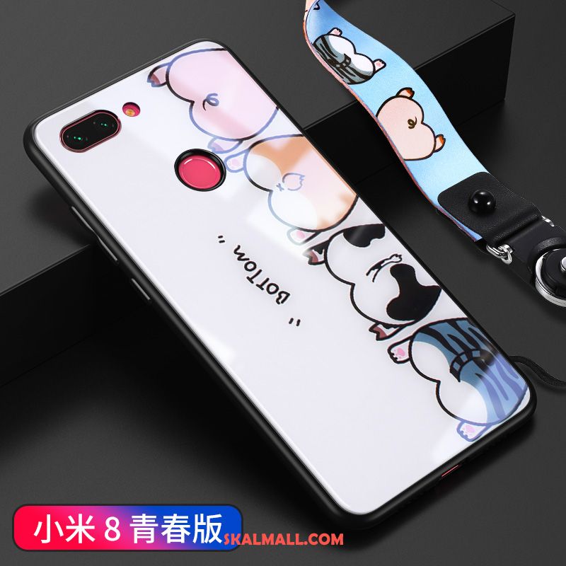 Xiaomi Mi 8 Lite Skal Glas Trend Kreativa Par Ungdom Fodral Billig