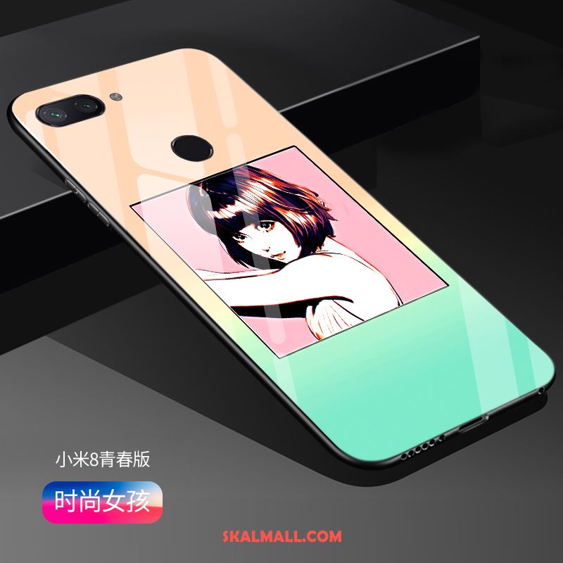 Xiaomi Mi 8 Lite Skal Kreativa Glas Spegel Hård Personlighet Billigt