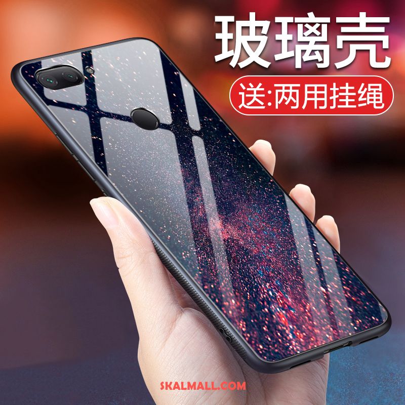 Xiaomi Mi 8 Lite Skal Liten Glas Ungdom Fallskydd Blå Fodral På Nätet