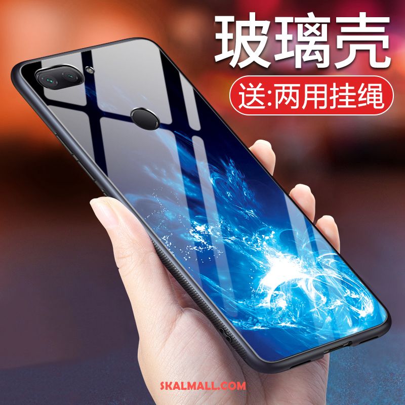 Xiaomi Mi 8 Lite Skal Liten Glas Ungdom Fallskydd Blå Fodral På Nätet