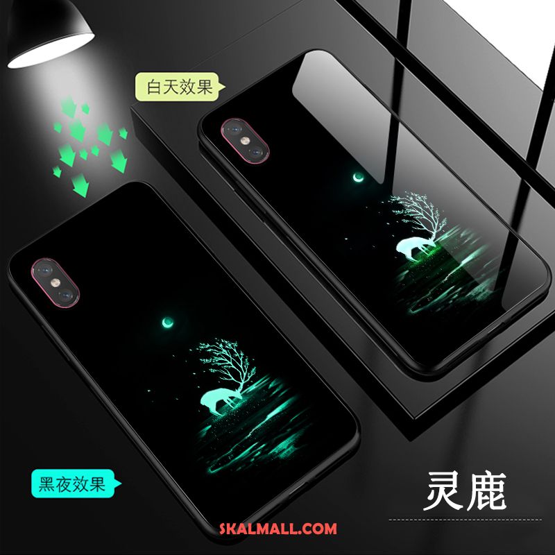 Xiaomi Mi 8 Pro Skal Lysande Transparent Mönster Mobil Telefon Glas Fodral Billig