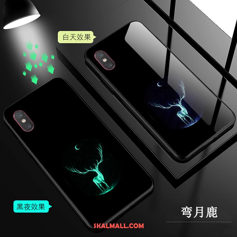 Xiaomi Mi 8 Pro Skal Lysande Transparent Mönster Mobil Telefon Glas Fodral Billig