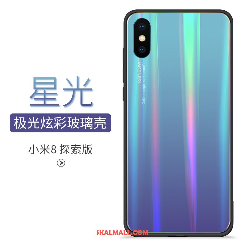 Xiaomi Mi 8 Pro Skal Personlighet Blå Skydd Gradient Färg Kreativa På Nätet