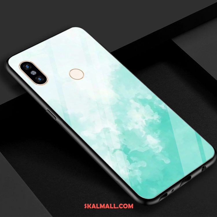 Xiaomi Mi 8 Skal Färg Blå Härdat Glas Spegel Grön Köpa