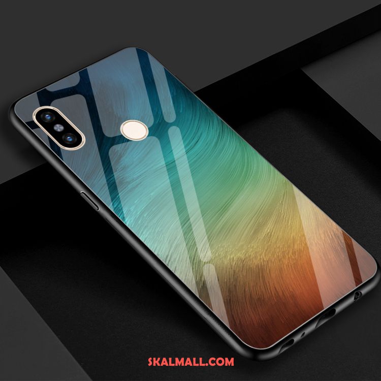 Xiaomi Mi 8 Skal Färg Blå Härdat Glas Spegel Grön Köpa