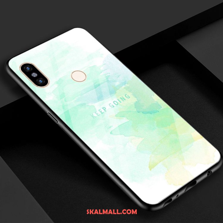 Xiaomi Mi 8 Skal Färg Blå Härdat Glas Spegel Grön Köpa