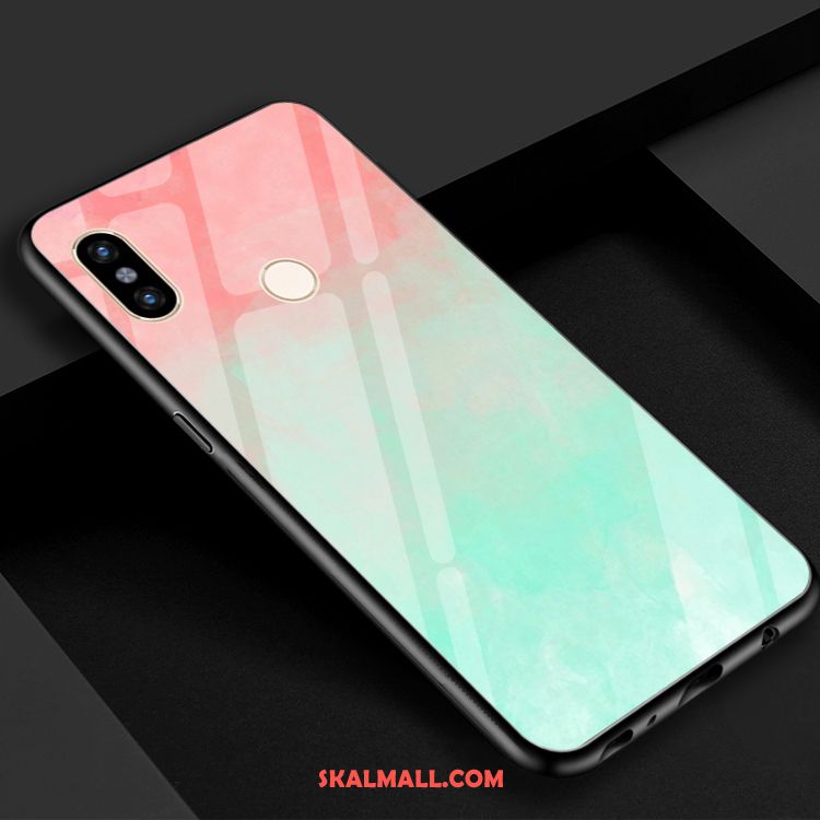 Xiaomi Mi 8 Skal Färg Blå Härdat Glas Spegel Grön Köpa