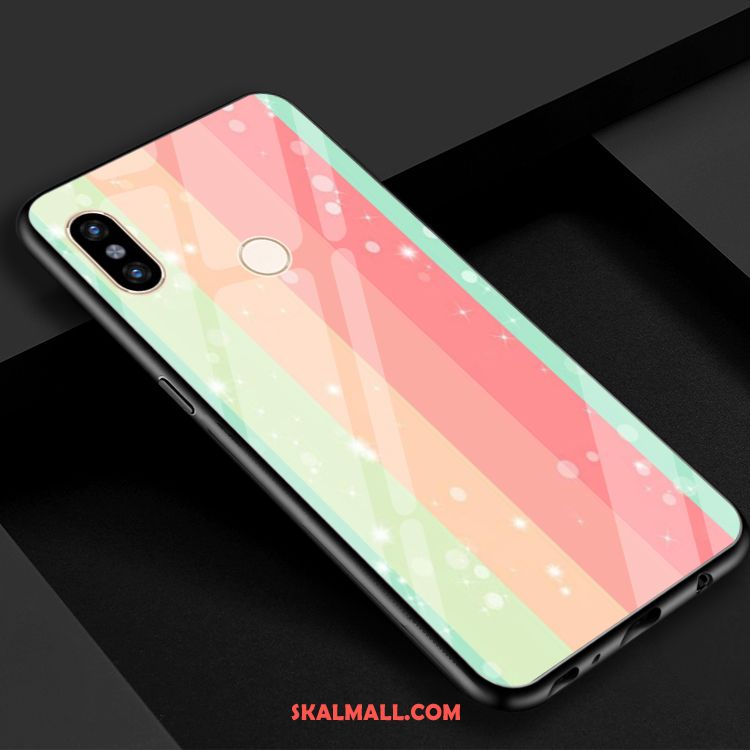 Xiaomi Mi 8 Skal Färg Blå Härdat Glas Spegel Grön Köpa