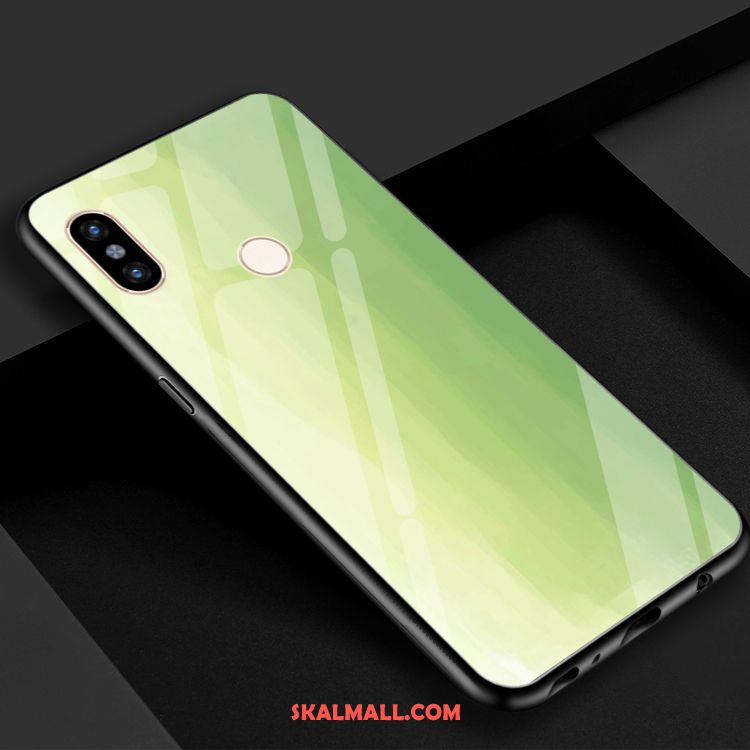 Xiaomi Mi 8 Skal Färg Blå Härdat Glas Spegel Grön Köpa