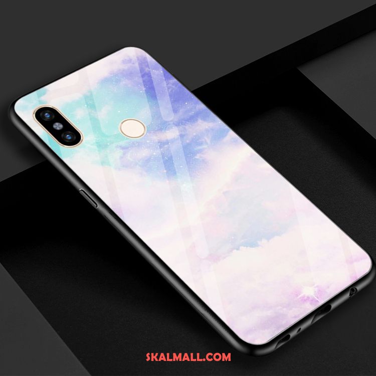 Xiaomi Mi 8 Skal Färg Blå Härdat Glas Spegel Grön Köpa