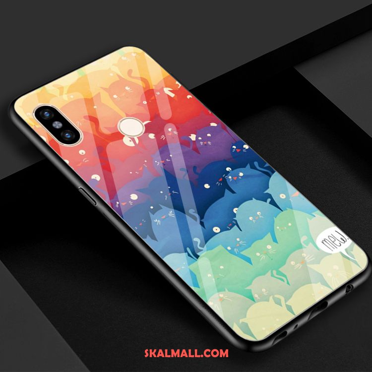 Xiaomi Mi 8 Skal Färg Blå Härdat Glas Spegel Grön Köpa