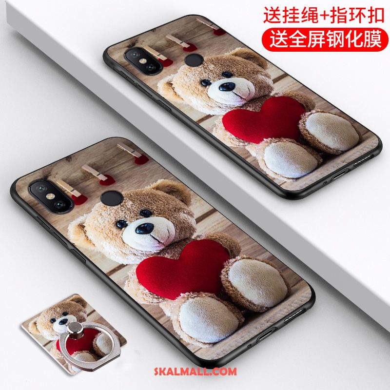 Xiaomi Mi 8 Skal Silikon Skydd Liten Transparent Röd Fodral Till Salu