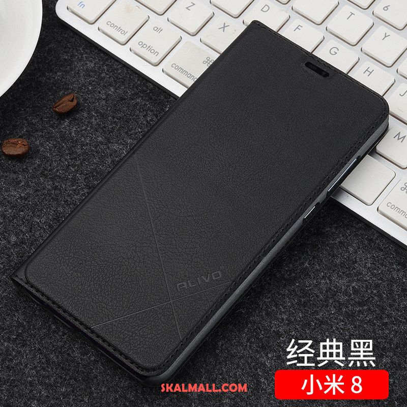 Xiaomi Mi 8 Skal Skydd Läderfodral Mobil Telefon Svart Clamshell Köpa