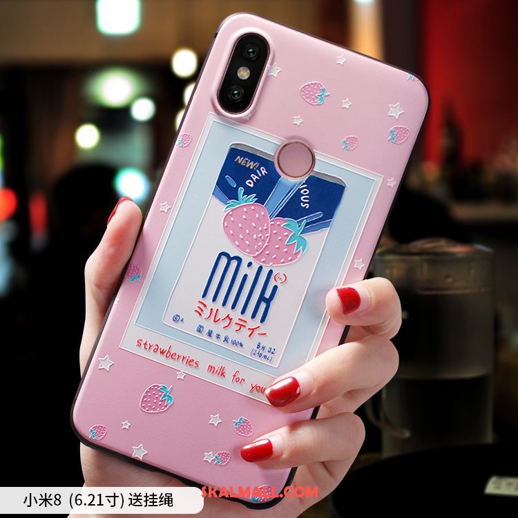 Xiaomi Mi 8 Skal Slim Rosa Kreativa All Inclusive Personlighet Fodral Butik