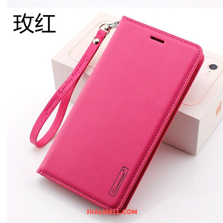 Xiaomi Mi 8 Skal Äkta Läder Rosa Mobil Telefon All Inclusive Liten Till Salu