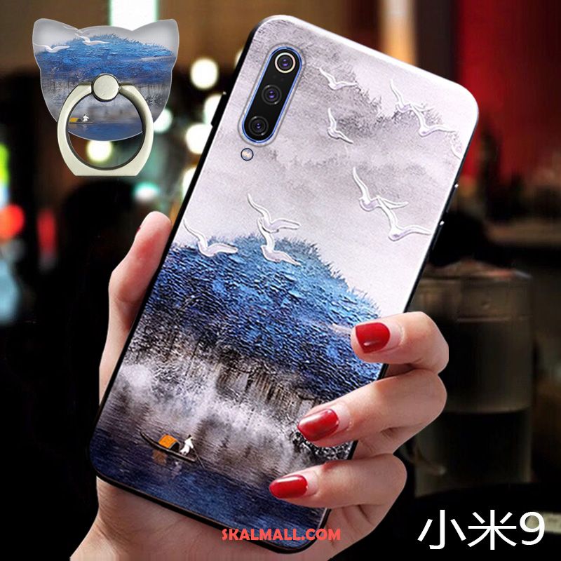 Xiaomi Mi 9 Skal Fallskydd Retro Kinesisk Stil Trend Mobil Telefon Rea