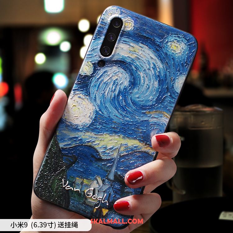 Xiaomi Mi 9 Skal Nubuck Slim Kreativa Fallskydd Röd Billiga