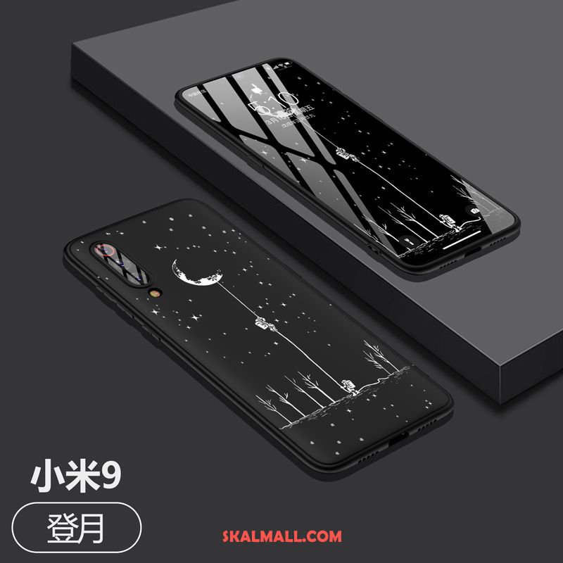 Xiaomi Mi 9 Skal Silikon Liten Trend Varumärke Svart Skydd Fodral Billigt