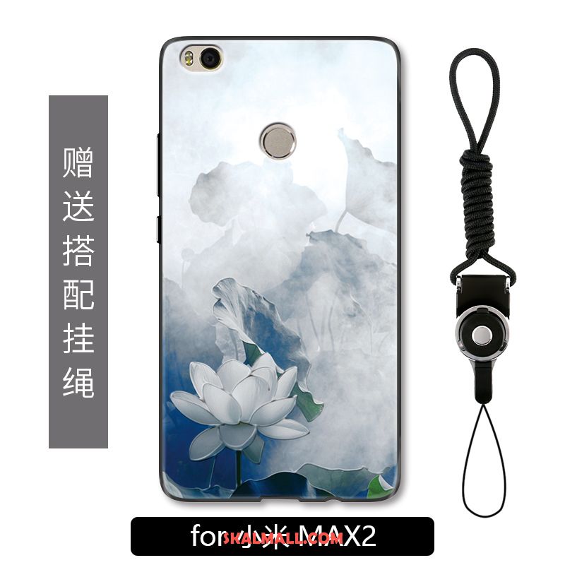 Xiaomi Mi Max 2 Skal Lättnad Kinesisk Stil Hängsmycken Vit Blommor Fodral Till Salu