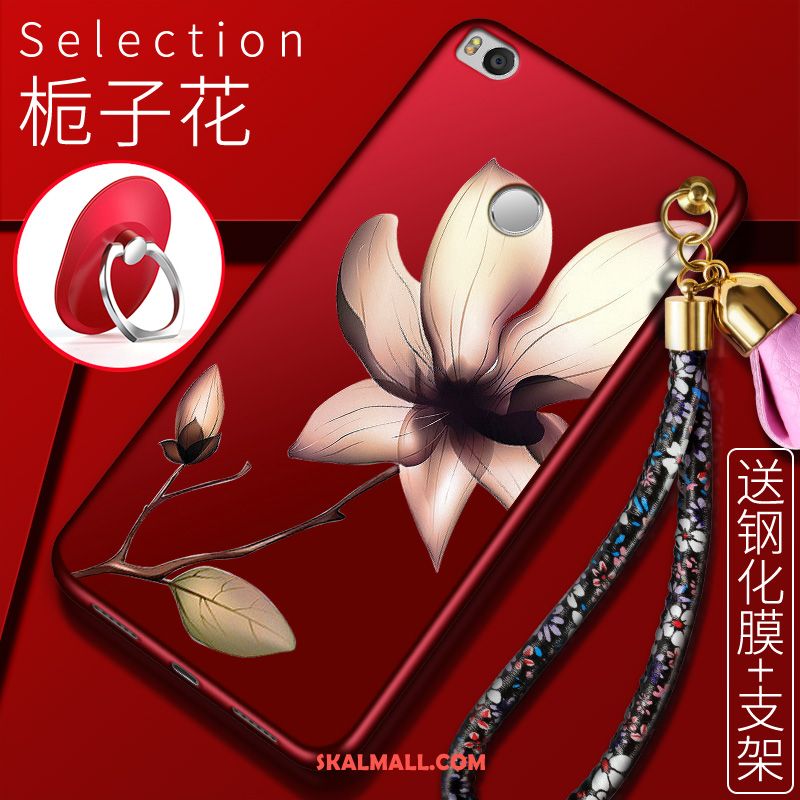 Xiaomi Mi Max 2 Skal Silikon Fallskydd Röd Trend Blommor Fodral Billig