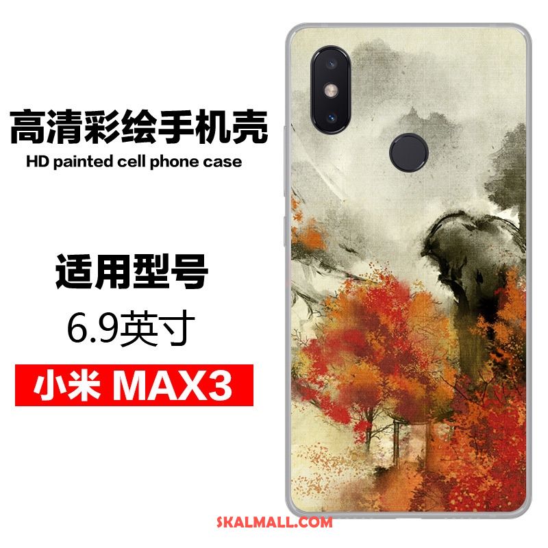 Xiaomi Mi Max 3 Skal Kinesisk Stil Målade Mobil Telefon Personlighet Vind Fodral Rea