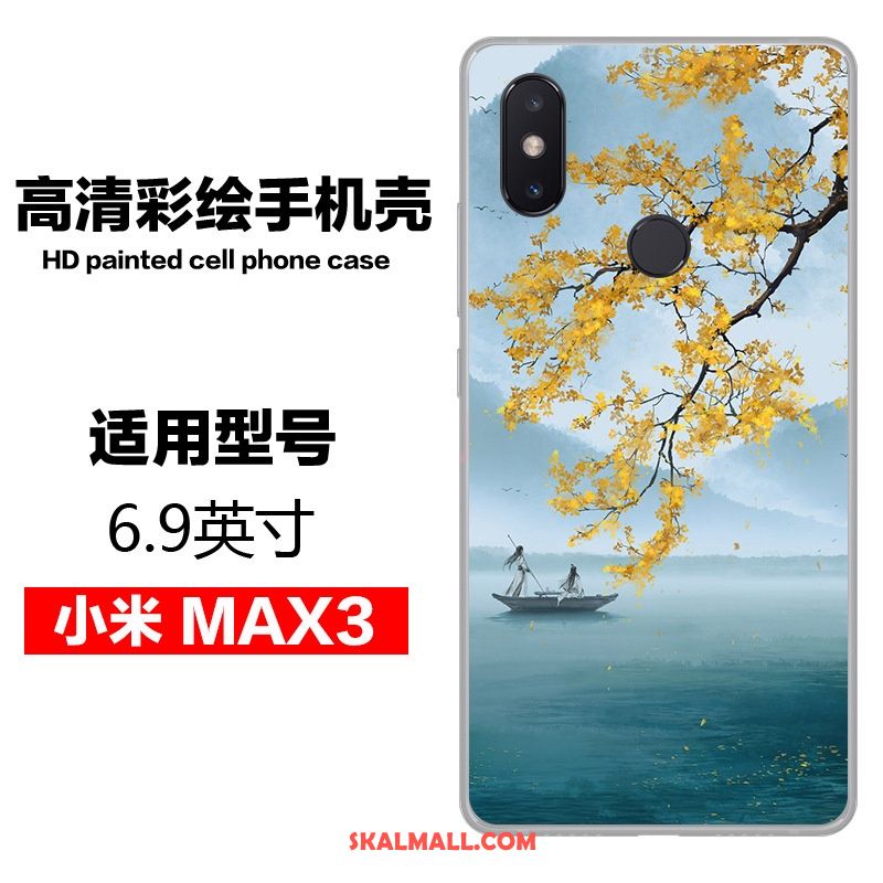 Xiaomi Mi Max 3 Skal Kinesisk Stil Målade Mobil Telefon Personlighet Vind Fodral Rea