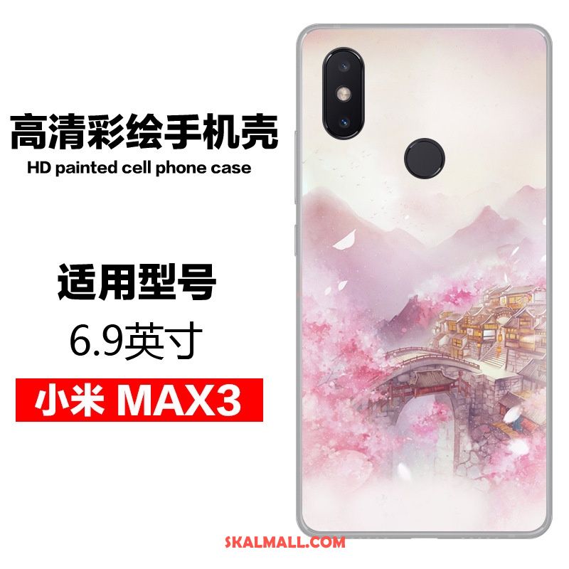 Xiaomi Mi Max 3 Skal Kinesisk Stil Målade Mobil Telefon Personlighet Vind Fodral Rea