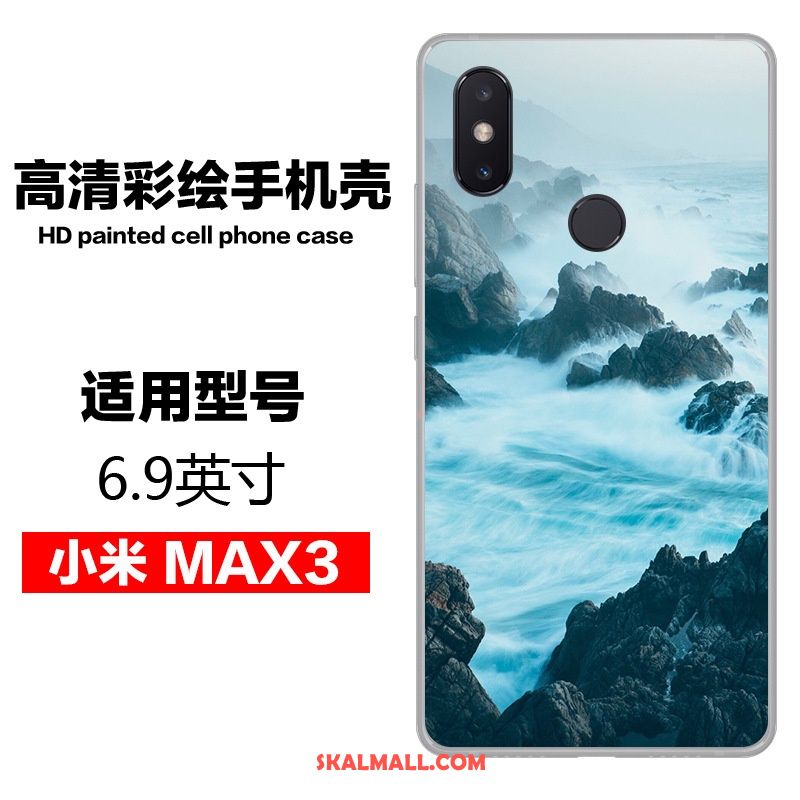 Xiaomi Mi Max 3 Skal Kinesisk Stil Målade Mobil Telefon Personlighet Vind Fodral Rea