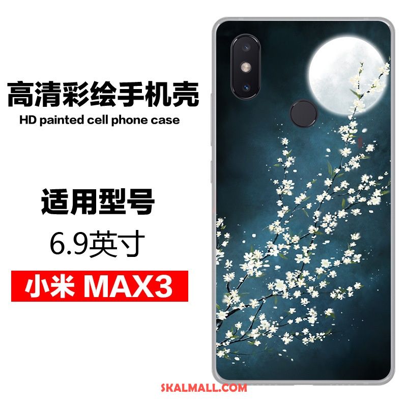 Xiaomi Mi Max 3 Skal Kinesisk Stil Målade Mobil Telefon Personlighet Vind Fodral Rea