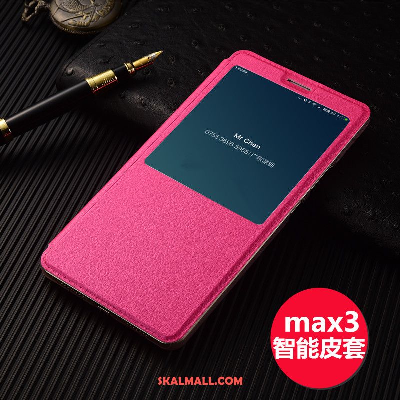 Xiaomi Mi Max 3 Skal Rosa Läderfodral Mobil Telefon Skydd Täcka Köpa