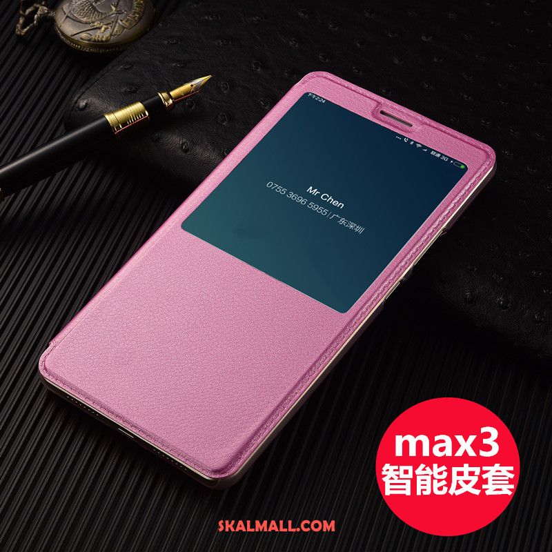 Xiaomi Mi Max 3 Skal Rosa Läderfodral Mobil Telefon Skydd Täcka Köpa