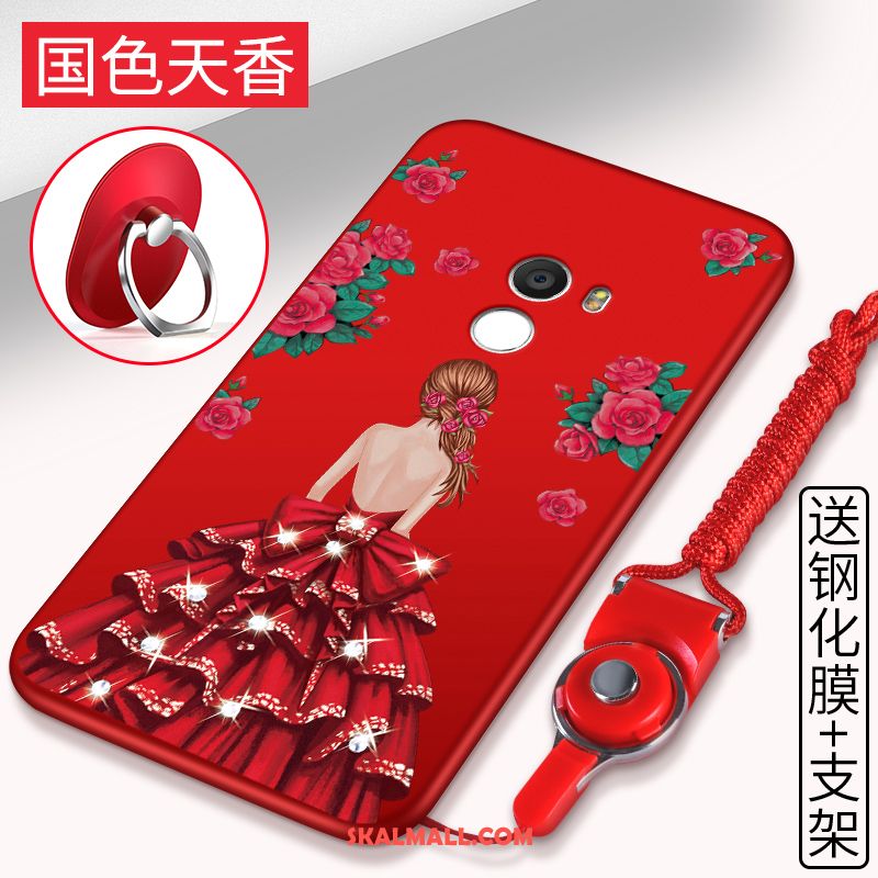 Xiaomi Mi Mix 2 Skal Kreativa Röd Fallskydd Silikon Hängsmycken Billigt