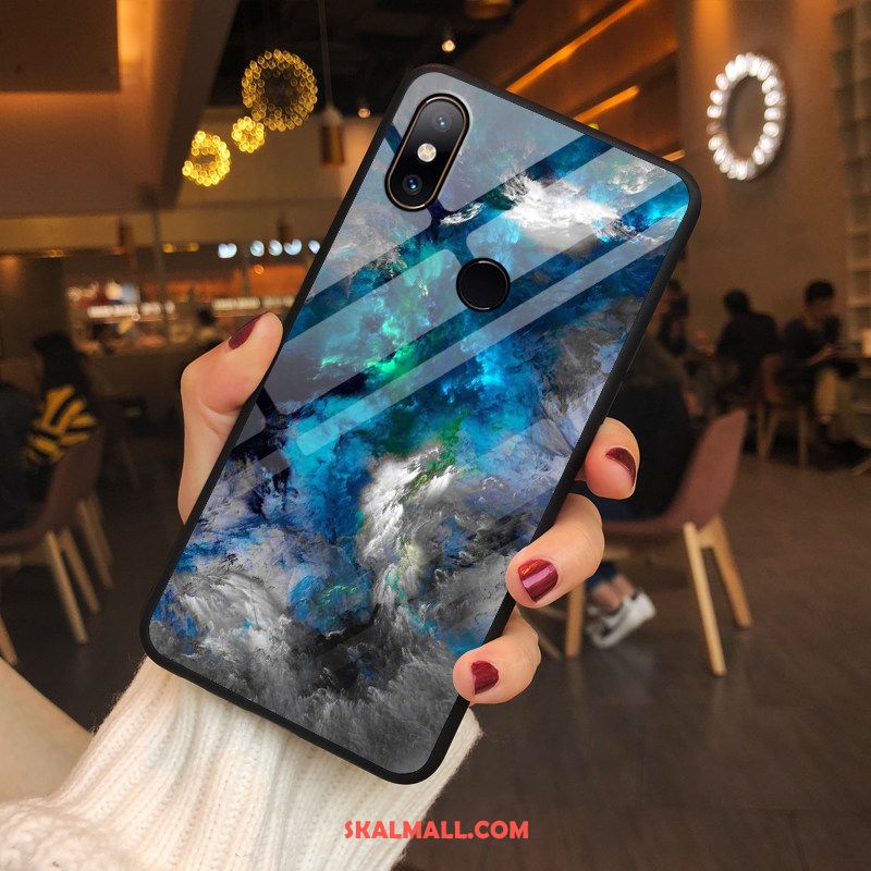 Xiaomi Mi Mix 2s Skal Glas Liten Anpassa Skydd Blå Fodral Rabatt