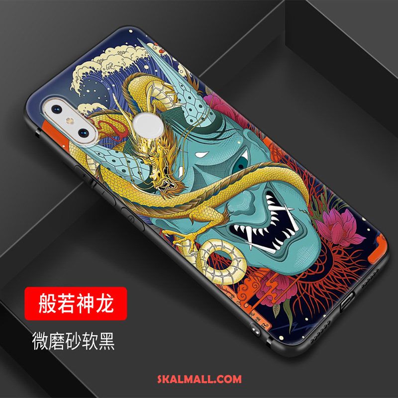 Xiaomi Mi Mix 2s Skal Liten Kreativa Trend Blå Kinesisk Stil Billigt