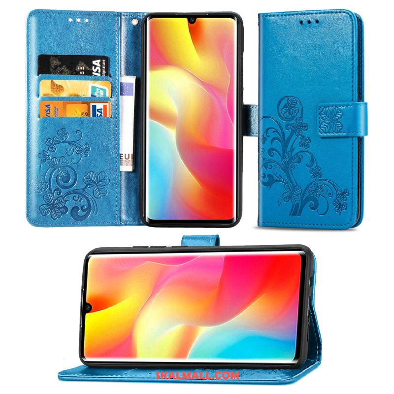 Xiaomi Mi Note 10 Lite Skal Läderfodral Tur Clamshell Ungdom Röd Fodral Köpa