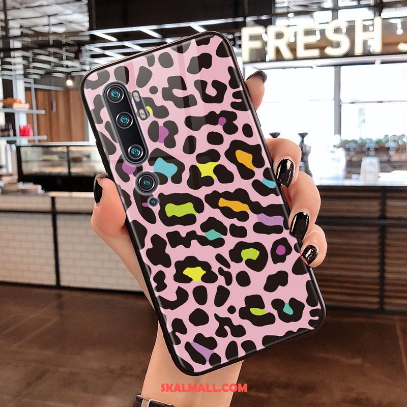 Xiaomi Mi Note 10 Skal Spegel Liten Rosa Glas Leopard Billig