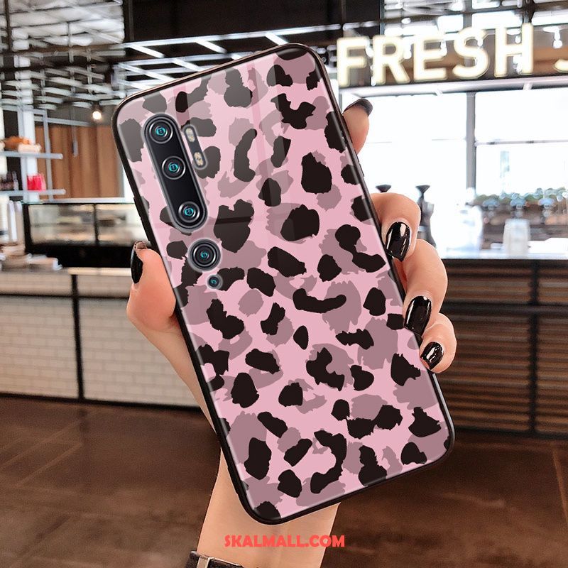 Xiaomi Mi Note 10 Skal Spegel Liten Rosa Glas Leopard Billig