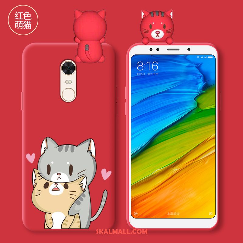 Xiaomi Redmi 5 Plus Skal Fallskydd Silikon Röd Ny Mjuk Billiga