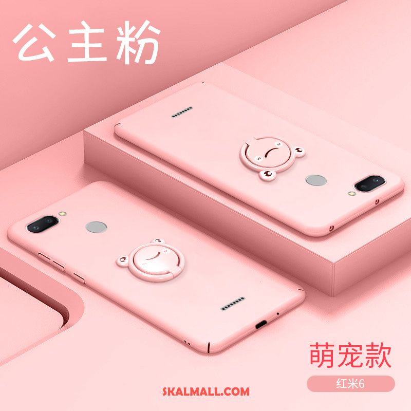 Xiaomi Redmi 6 Skal Solid Färg Kreativa Tecknat Skydd Spänne Fodral Rea