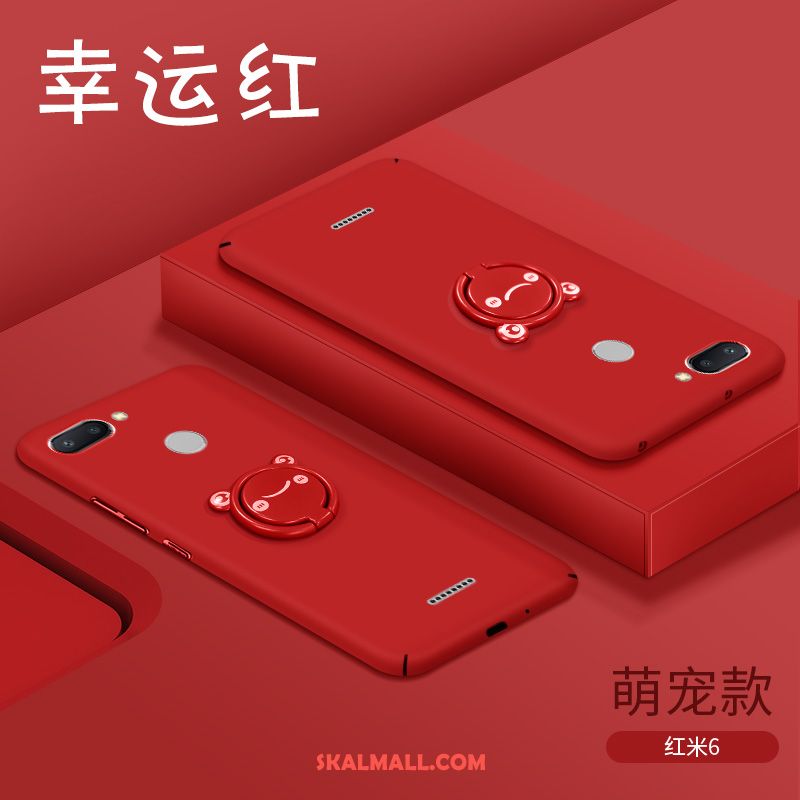Xiaomi Redmi 6 Skal Solid Färg Kreativa Tecknat Skydd Spänne Fodral Rea
