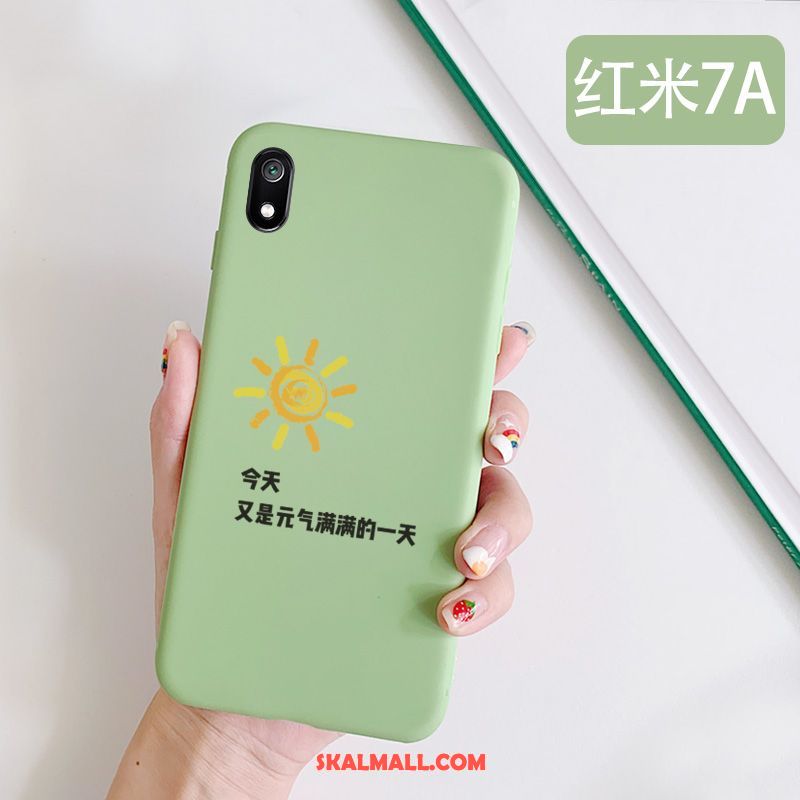 Xiaomi Redmi 7a Skal Mobil Telefon Fallskydd Röd Grön Enkel Billigt