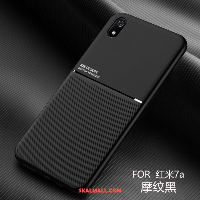 Xiaomi Redmi 7a Skal Nubuck Liten Röd Fallskydd Slim Rea