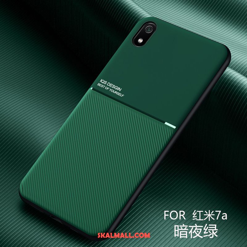 Xiaomi Redmi 7a Skal Nubuck Liten Röd Fallskydd Slim Rea